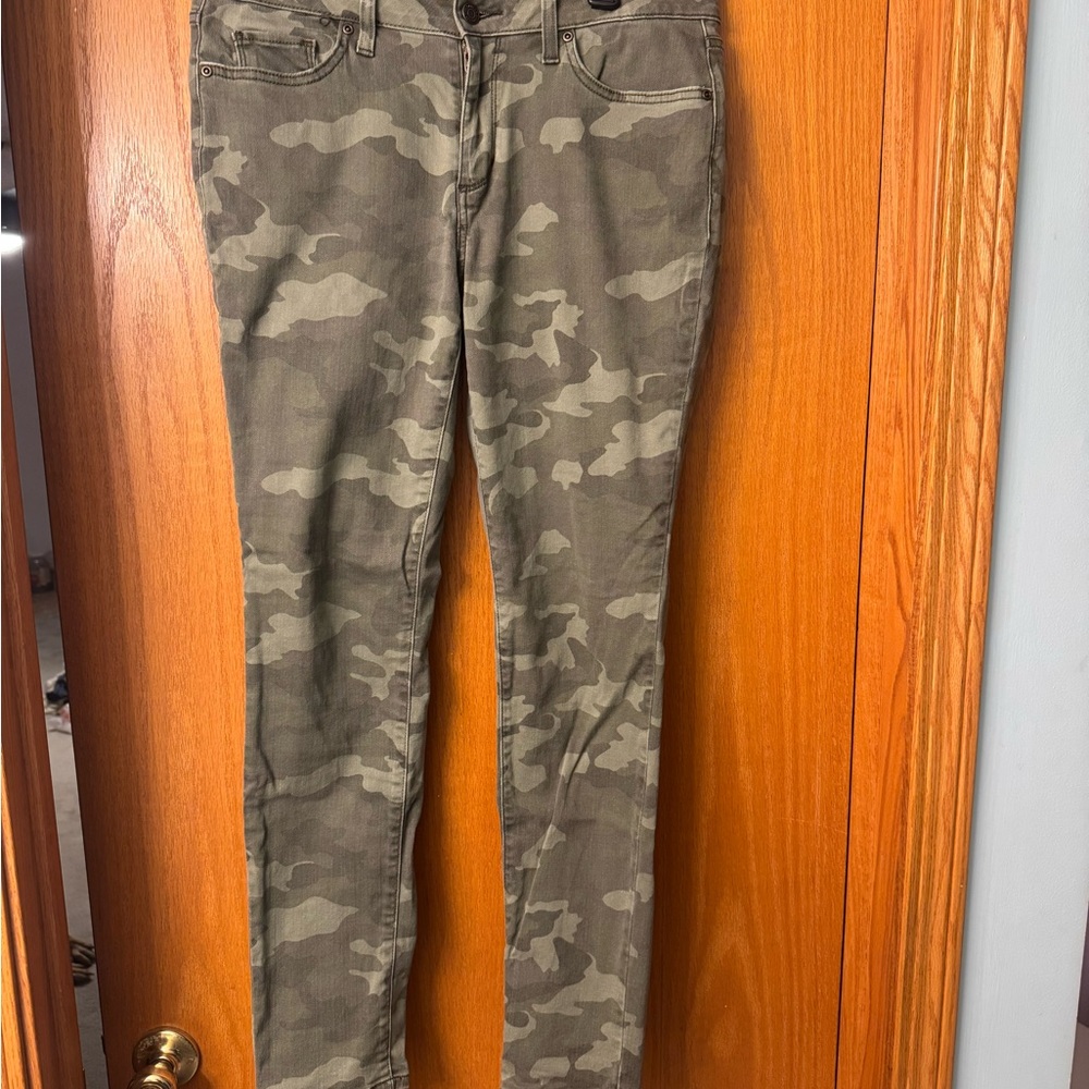 Olive Camo Skinny Jeans for Women Sonoma size 12 long